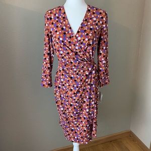 NWT Anne Klein Classic Faux Wrap Dress, Size 8